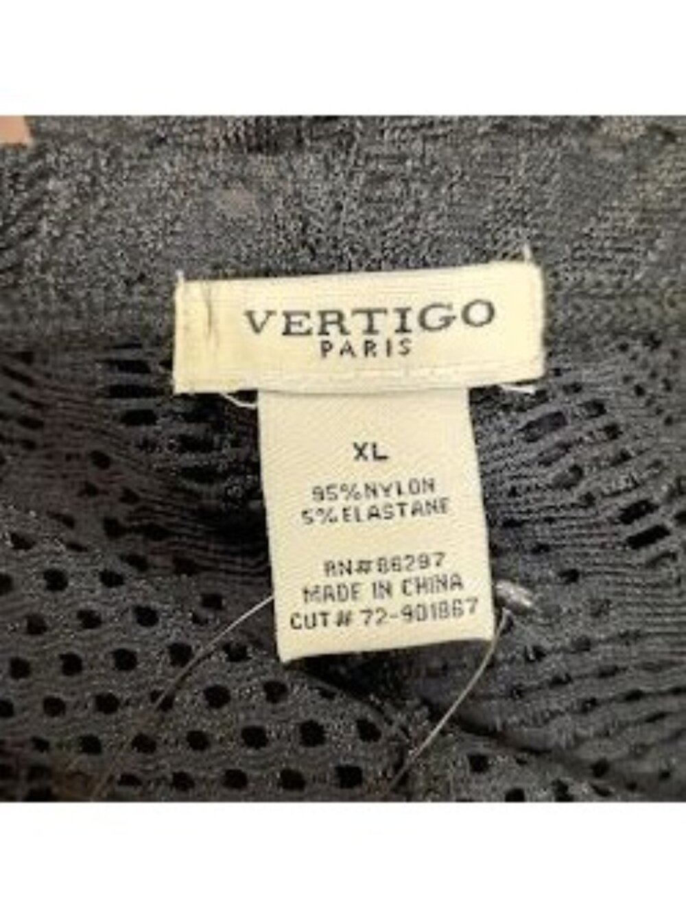 Vertigo Paris XL Black Mesh Lace Pants Whimsy Boho Resortwear Lace - Picture 4 of 13